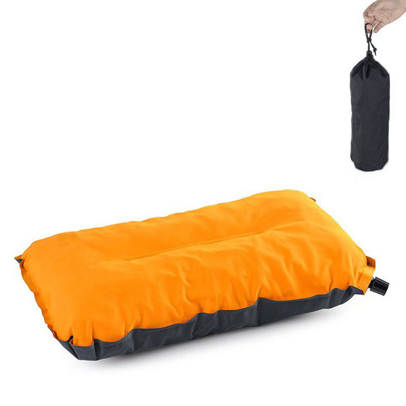 Inflatable Sponge Pillow Camping Travel Pillow Fabric+TPU Head Rest Cushion Inflatable Sponge Pillow Camping Travel Pillow Fabric+TPU Head Rest Cushion